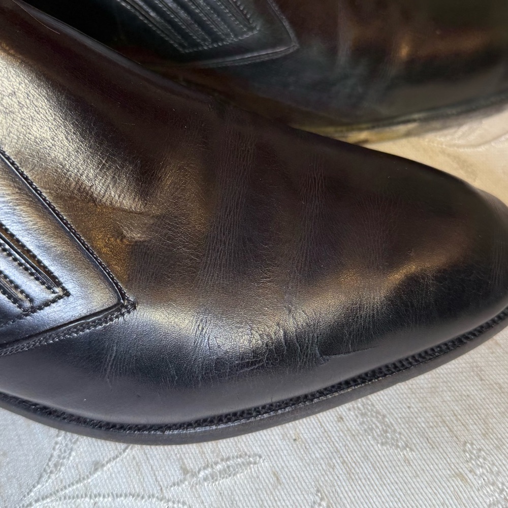 Vtg Simpson Piccadilly Men's Black Leather Chelsea Loafers UK 8.5 E / Tree incl. - Picture 10 of 15